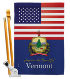 US Vermont - States Americana Vertical Impressions Decorative Flags HG140597 Made In USA