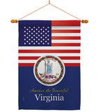 US Virginia - States Americana Vertical Impressions Decorative Flags HG140598 Made In USA