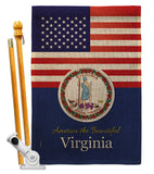 US Virginia - States Americana Vertical Impressions Decorative Flags HG140598 Made In USA