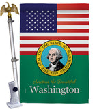 US Washington - States Americana Vertical Impressions Decorative Flags HG140599 Made In USA