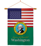 US Washington - States Americana Vertical Impressions Decorative Flags HG140599 Made In USA