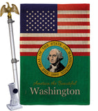 US Washington - States Americana Vertical Impressions Decorative Flags HG140599 Made In USA