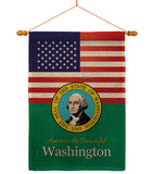 US Washington - States Americana Vertical Impressions Decorative Flags HG140599 Made In USA