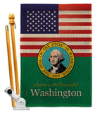 US Washington - States Americana Vertical Impressions Decorative Flags HG140599 Made In USA