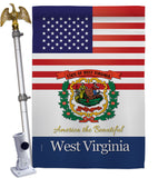 US West Virginia - States Americana Vertical Impressions Decorative Flags HG140600 Made In USA