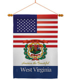 US West Virginia - States Americana Vertical Impressions Decorative Flags HG140600 Made In USA