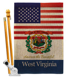 US West Virginia - States Americana Vertical Impressions Decorative Flags HG140600 Made In USA