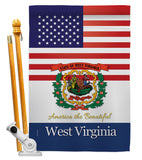 US West Virginia - States Americana Vertical Impressions Decorative Flags HG140600 Made In USA