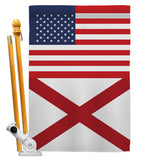 US Alabama - States Americana Vertical Impressions Decorative Flags HG140751 Made In USA