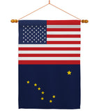 US Alaska - States Americana Vertical Impressions Decorative Flags HG140752 Made In USA