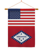 US Arkansas - States Americana Vertical Impressions Decorative Flags HG140754 Made In USA