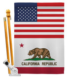 US California - States Americana Vertical Impressions Decorative Flags HG140755 Made In USA