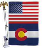 US Colorado - States Americana Vertical Impressions Decorative Flags HG140756 Made In USA