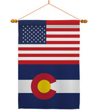 US Colorado - States Americana Vertical Impressions Decorative Flags HG140756 Made In USA