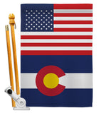 US Colorado - States Americana Vertical Impressions Decorative Flags HG140756 Made In USA