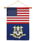US Connecticut - States Americana Vertical Impressions Decorative Flags HG140757 Made In USA