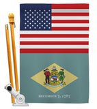 US Delaware - States Americana Vertical Impressions Decorative Flags HG140758 Made In USA
