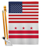 US District of Columbia - States Americana Vertical Impressions Decorative Flags HG140759 Made In USA