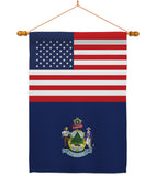 US Maine - States Americana Vertical Impressions Decorative Flags HG140770 Made In USA