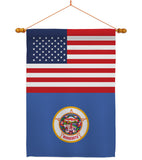 US Minnesota - States Americana Vertical Impressions Decorative Flags HG140774 Made In USA