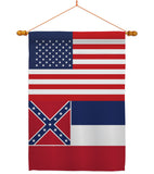 US Mississippi - States Americana Vertical Impressions Decorative Flags HG140775 Made In USA