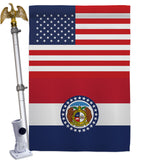 US Missouri - States Americana Vertical Impressions Decorative Flags HG140776 Made In USA