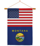 US Montana - States Americana Vertical Impressions Decorative Flags HG140777 Made In USA