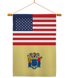 US New Jersey - States Americana Vertical Impressions Decorative Flags HG140785 Made In USA