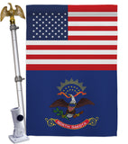 US North Dakota - States Americana Vertical Impressions Decorative Flags HG140789 Made In USA