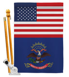 US North Dakota - States Americana Vertical Impressions Decorative Flags HG140789 Made In USA