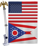 US Ohio - States Americana Vertical Impressions Decorative Flags HG140793 Made In USA