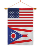 US Ohio - States Americana Vertical Impressions Decorative Flags HG140793 Made In USA