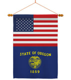 US Oregon - States Americana Vertical Impressions Decorative Flags HG140796 Made In USA