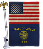 US Oregon - States Americana Vertical Impressions Decorative Flags HG140796 Made In USA