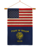 US Oregon - States Americana Vertical Impressions Decorative Flags HG140796 Made In USA