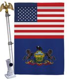 US Pennsylvania - States Americana Vertical Impressions Decorative Flags HG140797 Made In USA