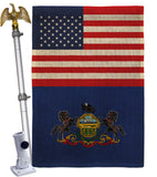 US Pennsylvania - States Americana Vertical Impressions Decorative Flags HG140797 Made In USA