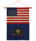 US Pennsylvania - States Americana Vertical Impressions Decorative Flags HG140797 Made In USA