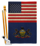 US Pennsylvania - States Americana Vertical Impressions Decorative Flags HG140797 Made In USA