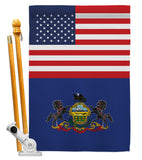 US Pennsylvania - States Americana Vertical Impressions Decorative Flags HG140797 Made In USA