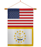 US Rhode Island - States Americana Vertical Impressions Decorative Flags HG140798 Made In USA