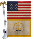 US Rhode Island - States Americana Vertical Impressions Decorative Flags HG140798 Made In USA