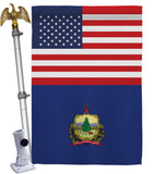 US Vermont - States Americana Vertical Impressions Decorative Flags HG140808 Made In USA