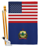 US Vermont - States Americana Vertical Impressions Decorative Flags HG140808 Made In USA