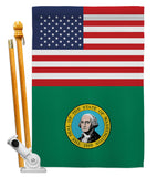 US Washington - States Americana Vertical Impressions Decorative Flags HG140810 Made In USA