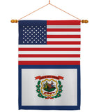 US West Virginia - States Americana Vertical Impressions Decorative Flags HG140811 Made In USA