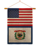 US West Virginia - States Americana Vertical Impressions Decorative Flags HG140811 Made In USA