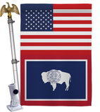 US Wyoming - States Americana Vertical Impressions Decorative Flags HG140813 Made In USA