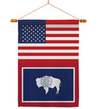 US Wyoming - States Americana Vertical Impressions Decorative Flags HG140813 Made In USA