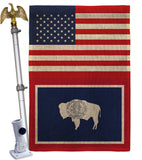 US Wyoming - States Americana Vertical Impressions Decorative Flags HG140813 Made In USA